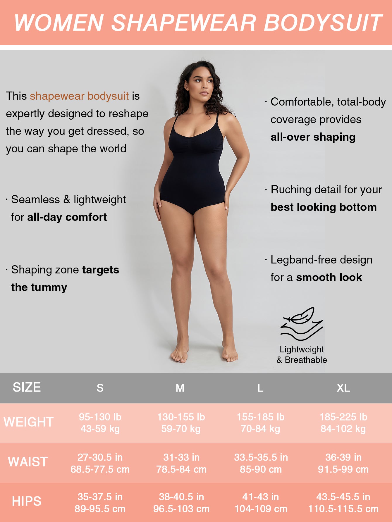 Women's Tummy Control Shapewear Body Shaper Sleeveless Thong Camisoles Bodysuit