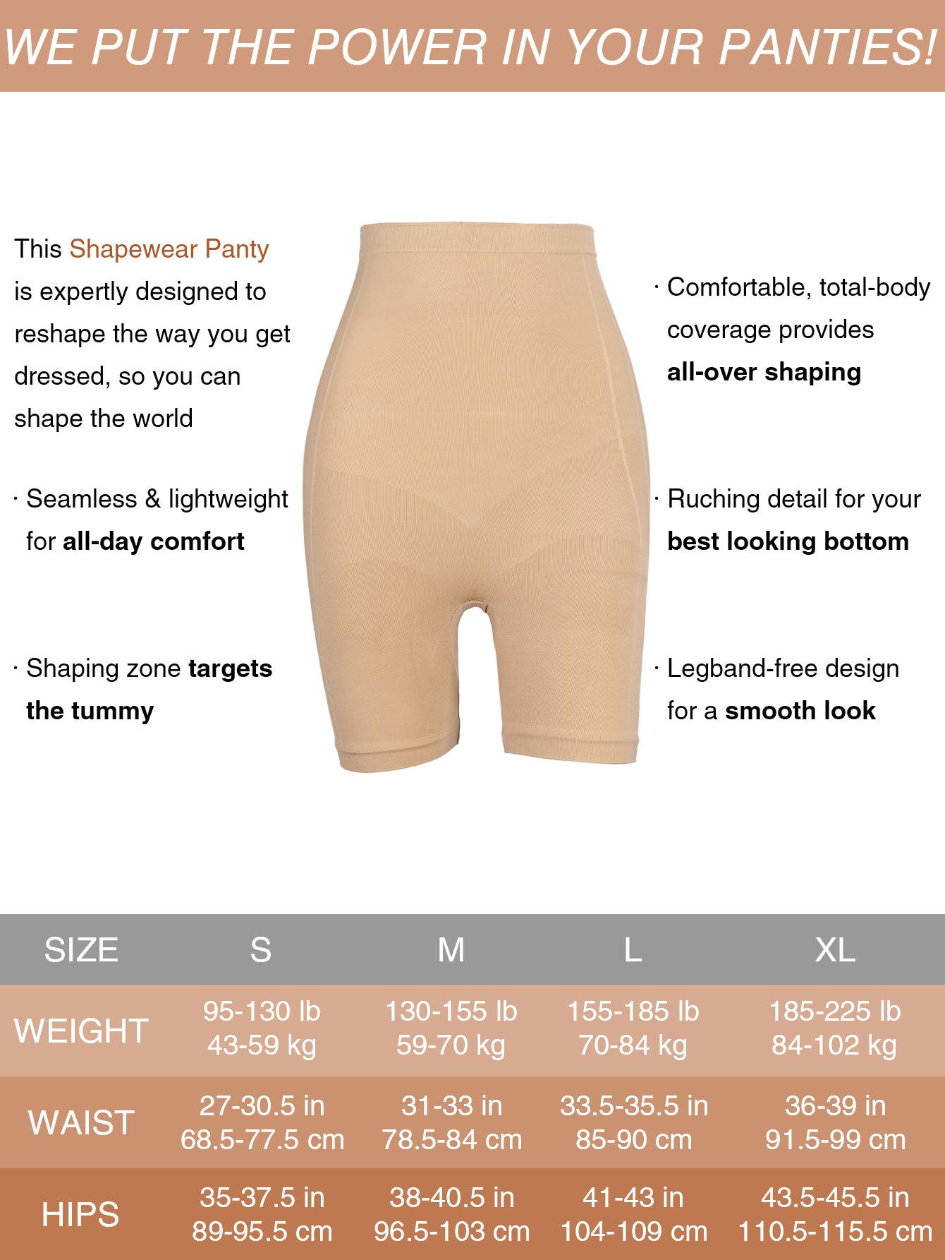 Seamless Thigh Slimmer Mid-Thigh Shapewear Shorts For Women Under Dress