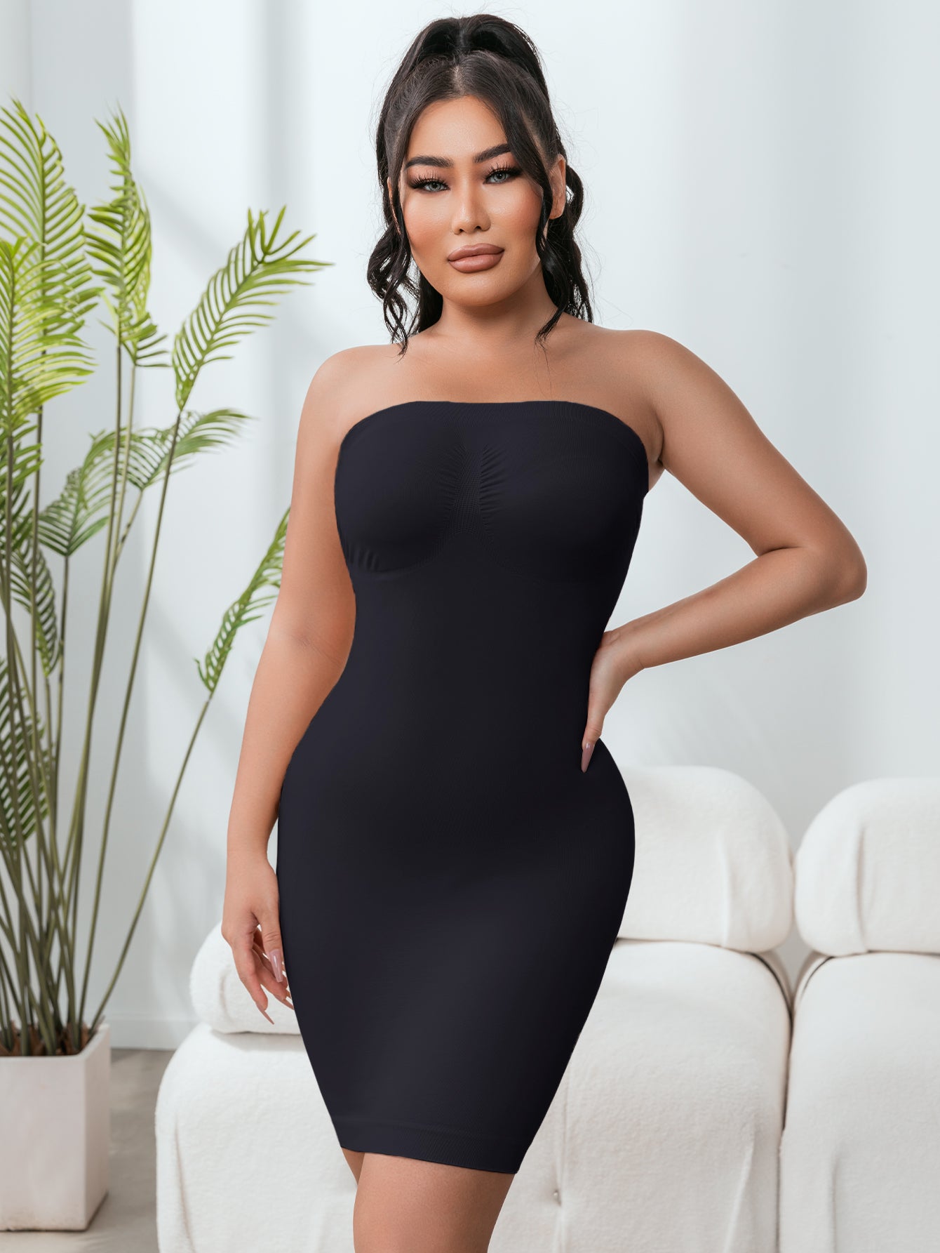 Strapless Tummy Control Seamless Under Dress Slip for Women