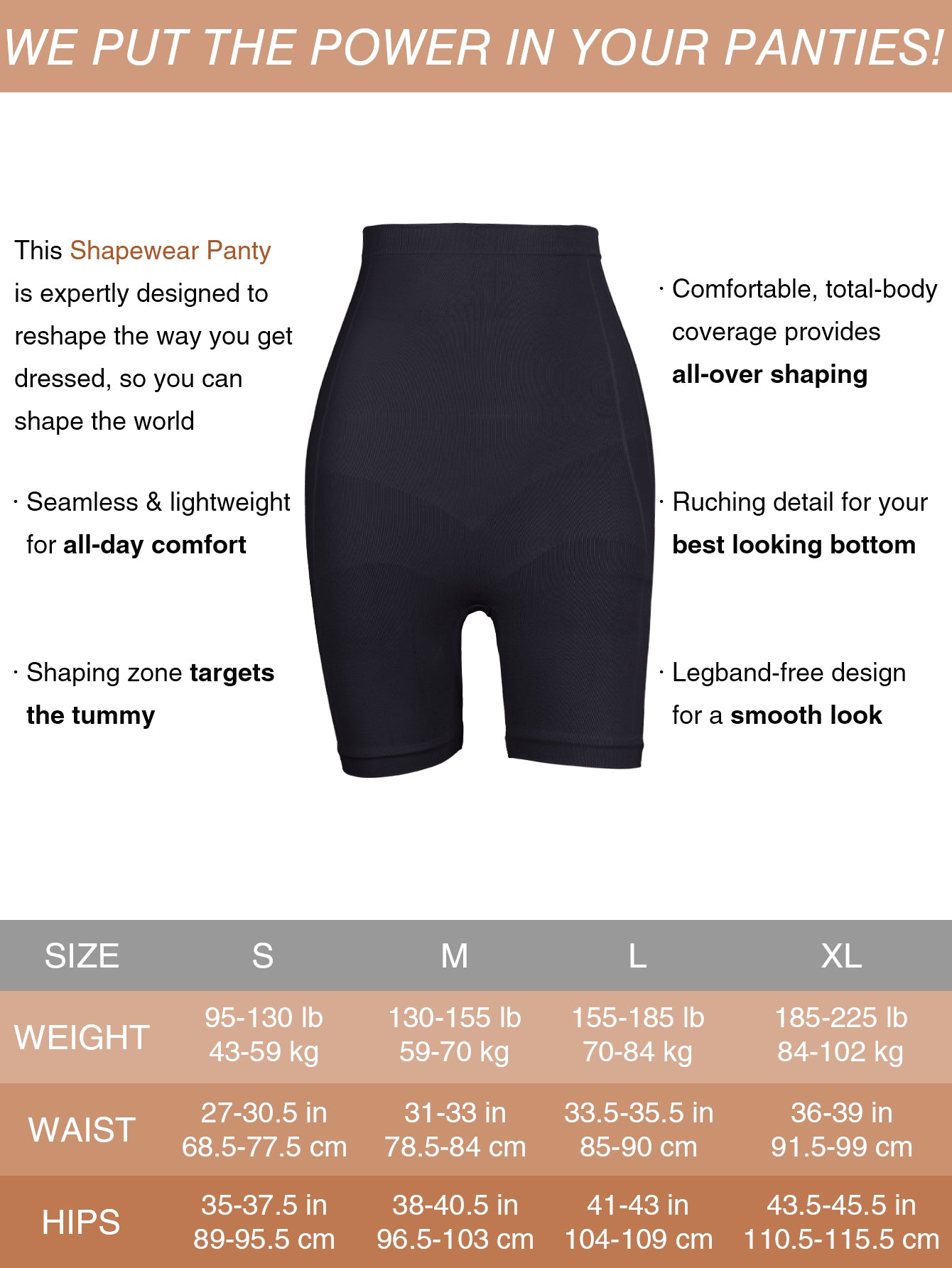 Seamless Thigh Slimmer Mid-Thigh Shapewear Shorts For Women Under Dress