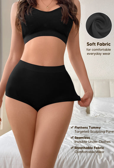Basic Layers Mid-Rise Shaping Brief Breathable Panties Classic Underwear for Women