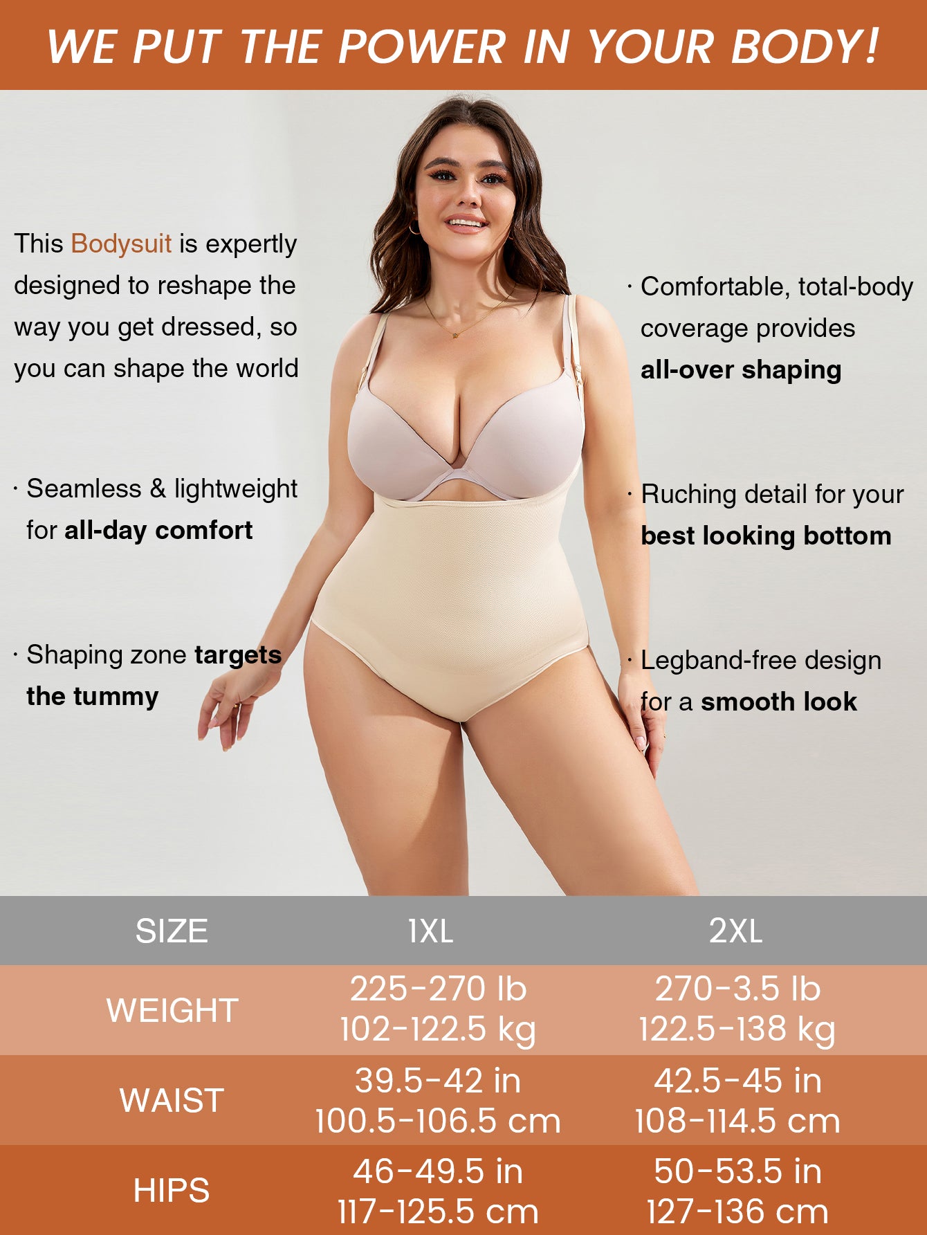 Shapewear Bodysuit Adjustable Spaghetti Strap  Panty Open Bust Body Shaper