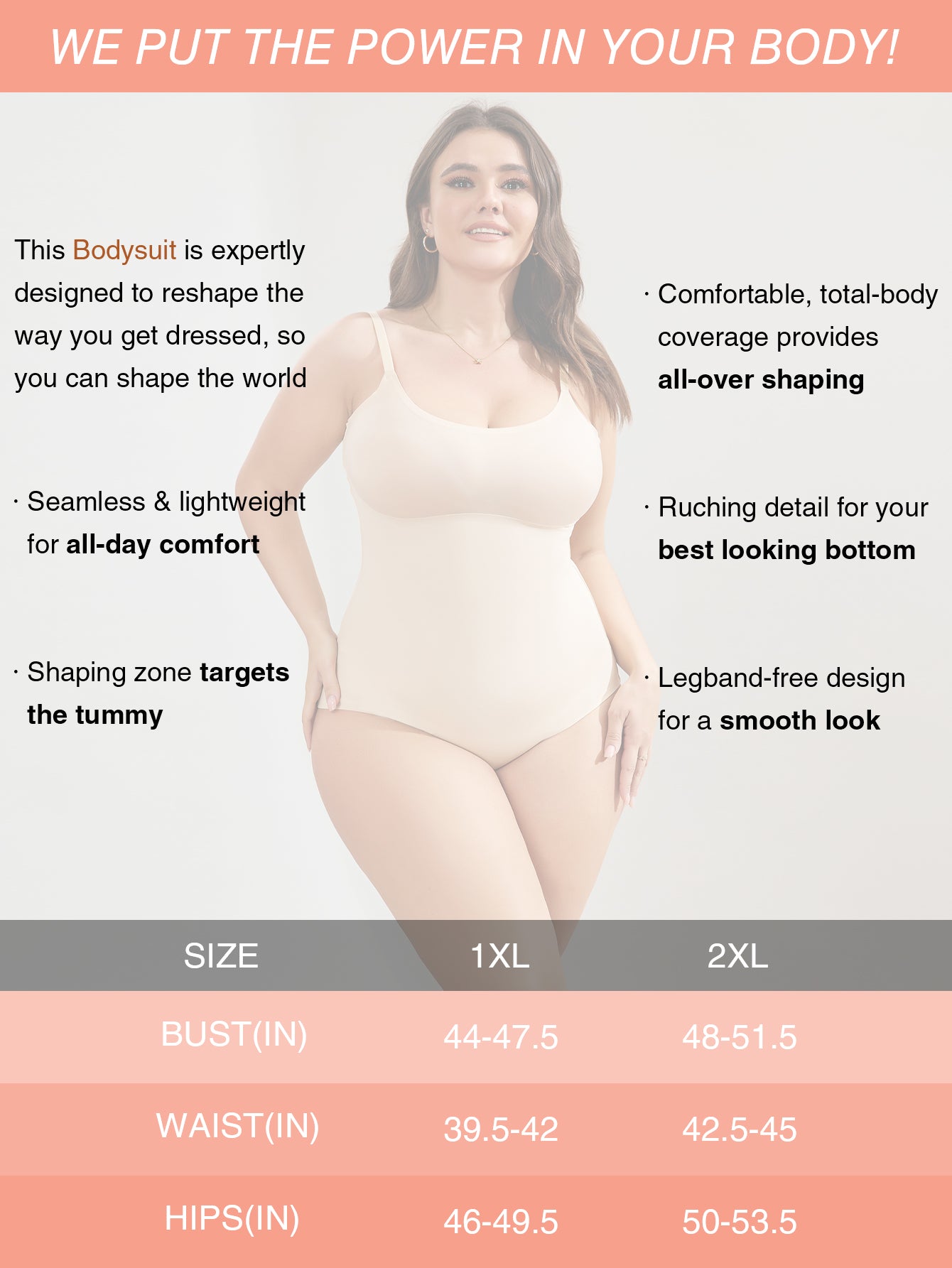 Open Bust Tummy Control Seamless Hourglass Under Dresses Shapewear For Plus Size