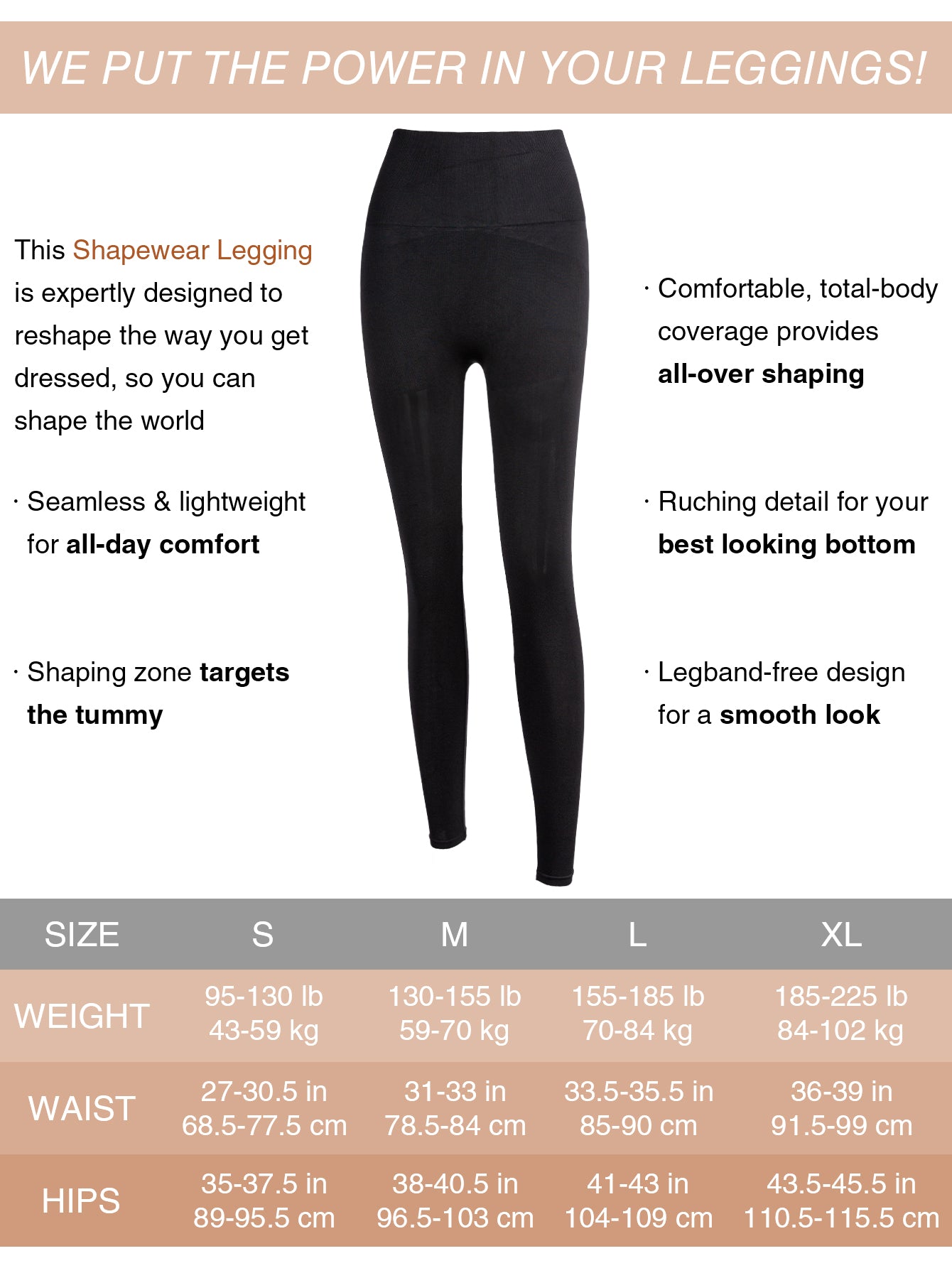 Hight Waist Tummy control butt-lift 3 in 1 Shapewear leggings