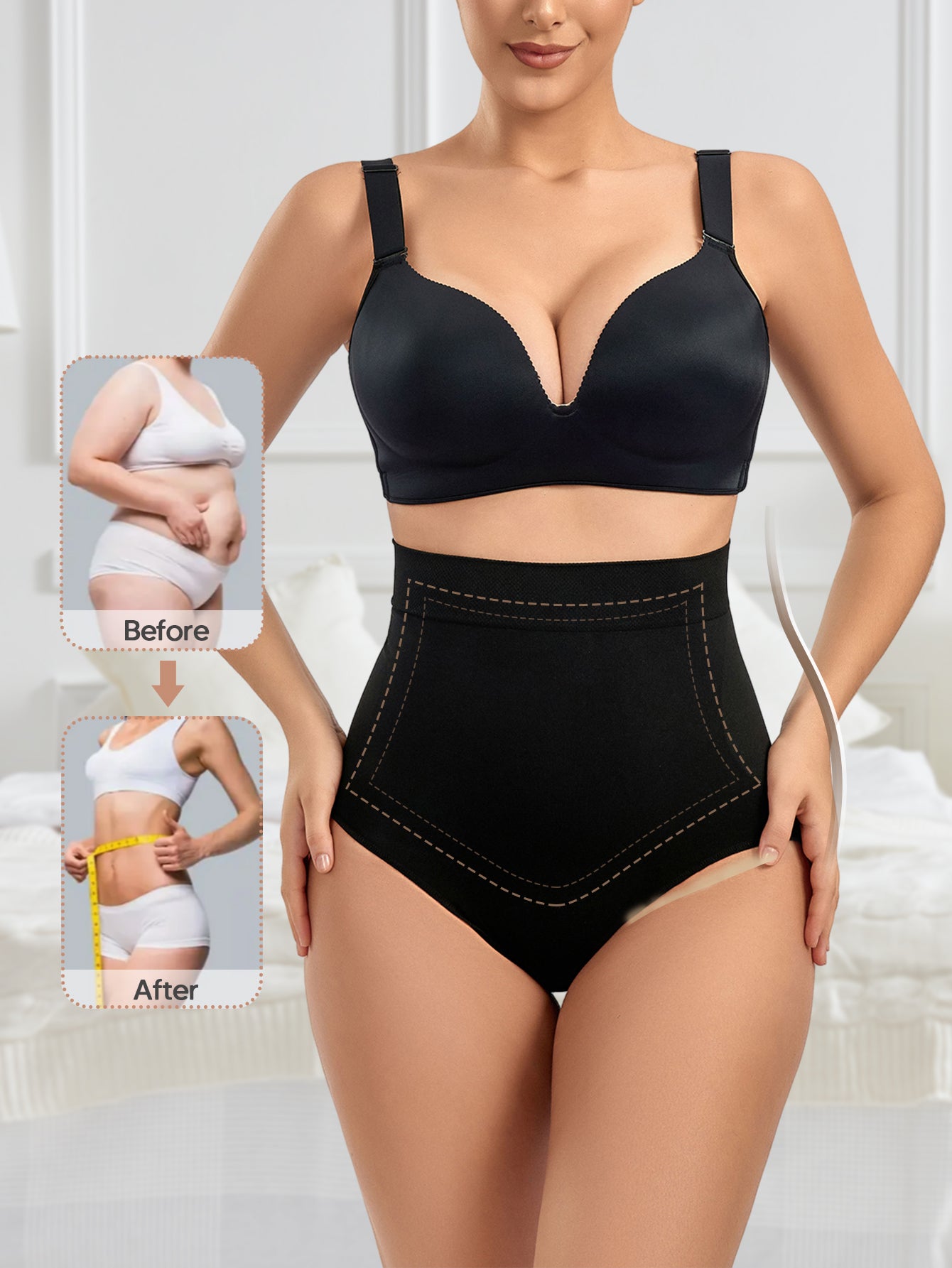 Seamless High Waist Lightweight Sculpting Panties Underwear For Women