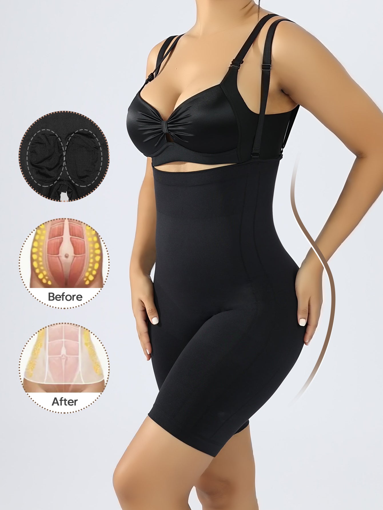 Womens Shapewear Shorts Comfortable  Body Shaper Underwear Under Dresses