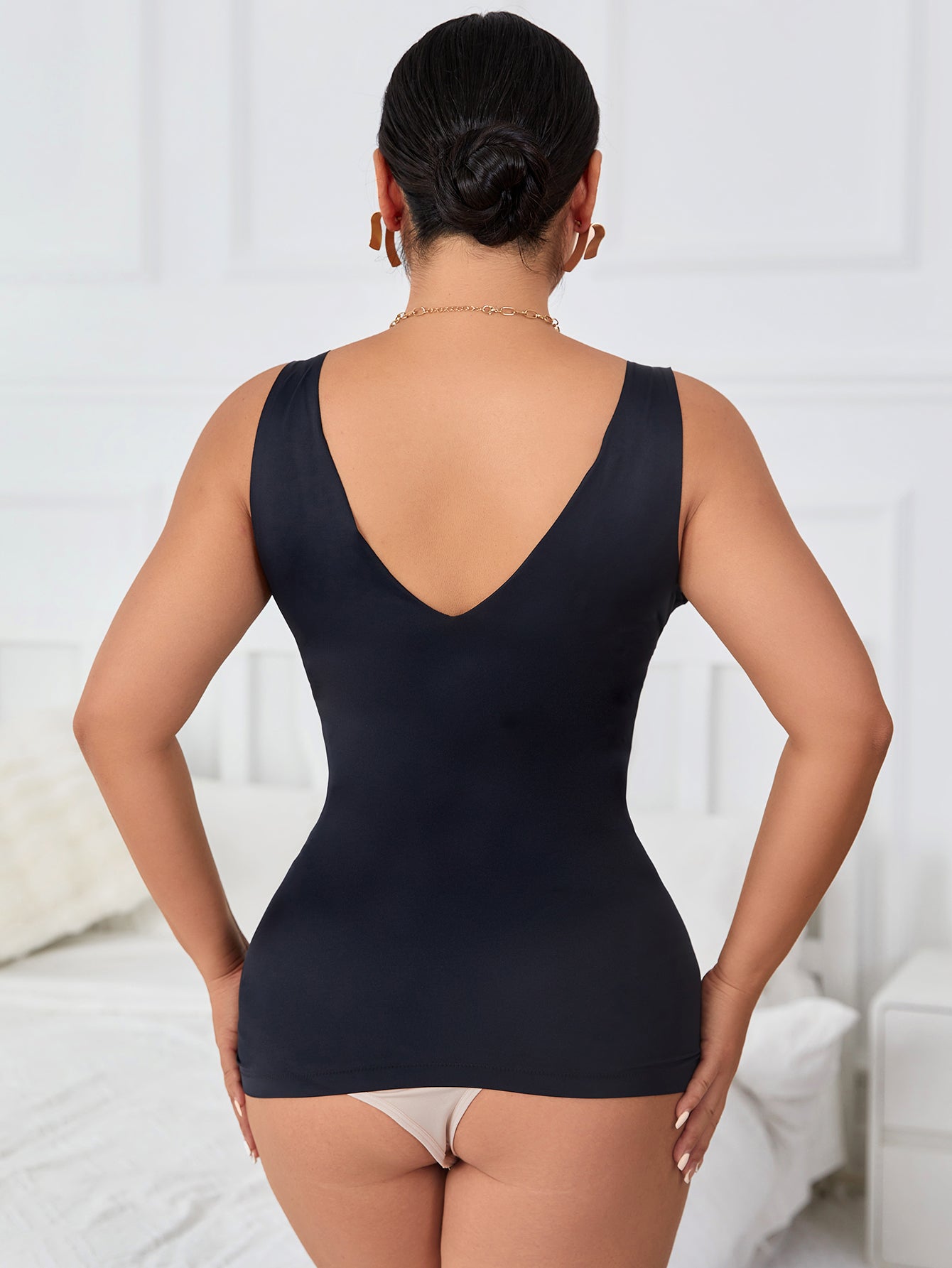 Open Bust Back Support Shapewear Compression Camisole Fajas Waist Trainer