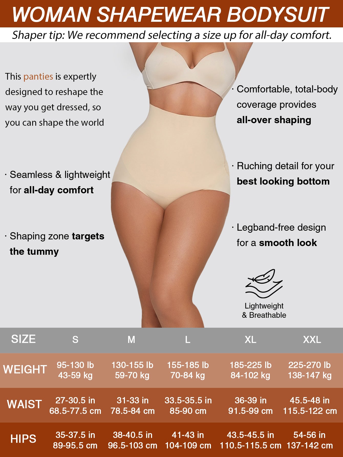 High Waisted Cincher Body Shaper Slimming Panty Girdle